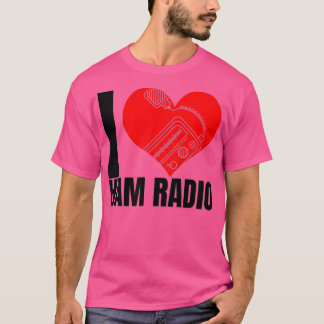Camiseta Eu adoro rádio gráfico