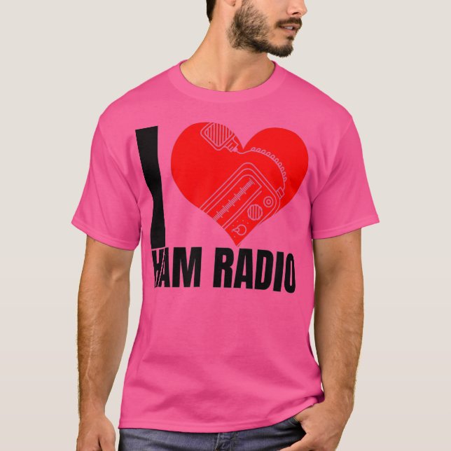 Camiseta Eu adoro rádio gráfico (Frente)