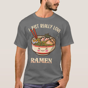 Camiseta Eu Adoro Ramen Comida Bowl asiático Cuisine N