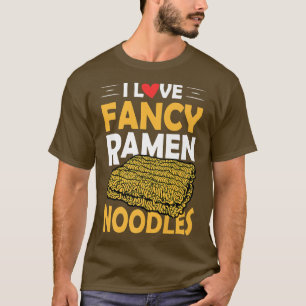 Camiseta Eu Adoro Ramen Rico Noodles Engraçado Comer Rum Am