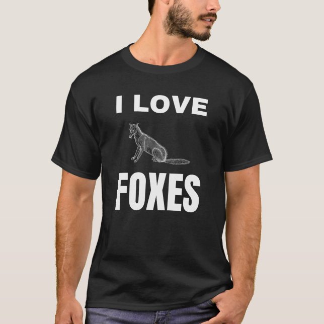 Camiseta Eu adoro raposas (Frente)