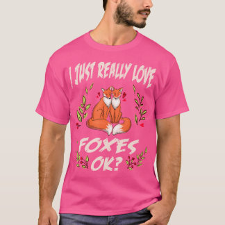Camiseta Eu Adoro Raposas Ok Raposa Vermelha
