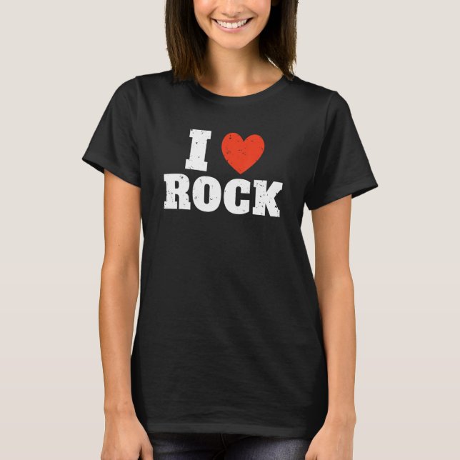 Camiseta Eu adoro Rock and Roll Rocker (Frente)