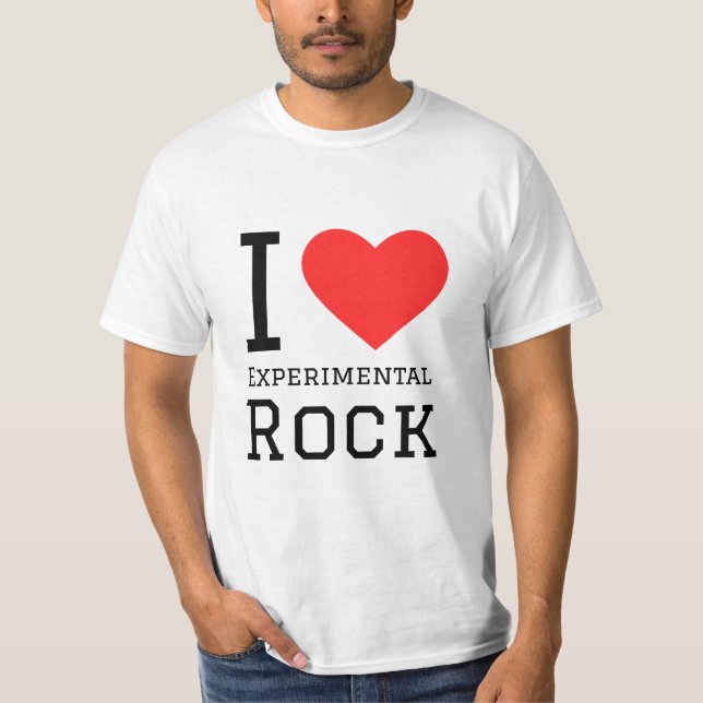 Camiseta Eu adoro rock experimental (Frente)