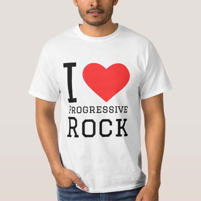 Camiseta Eu adoro rock progressivo (Frente)