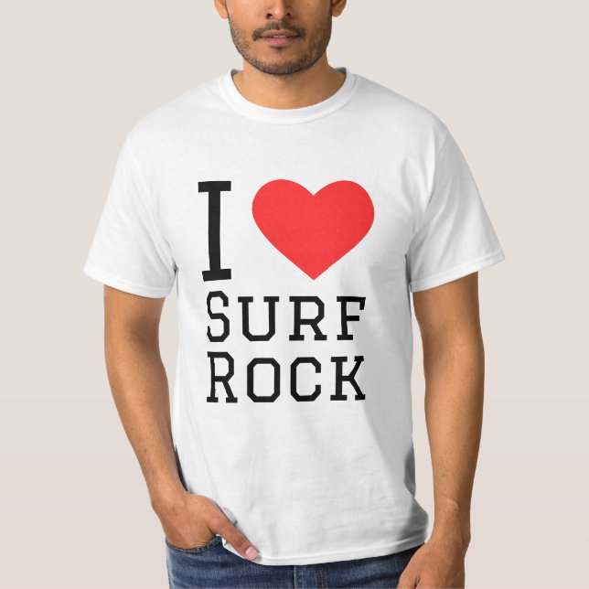 Camiseta Eu adoro rock surf (Frente)