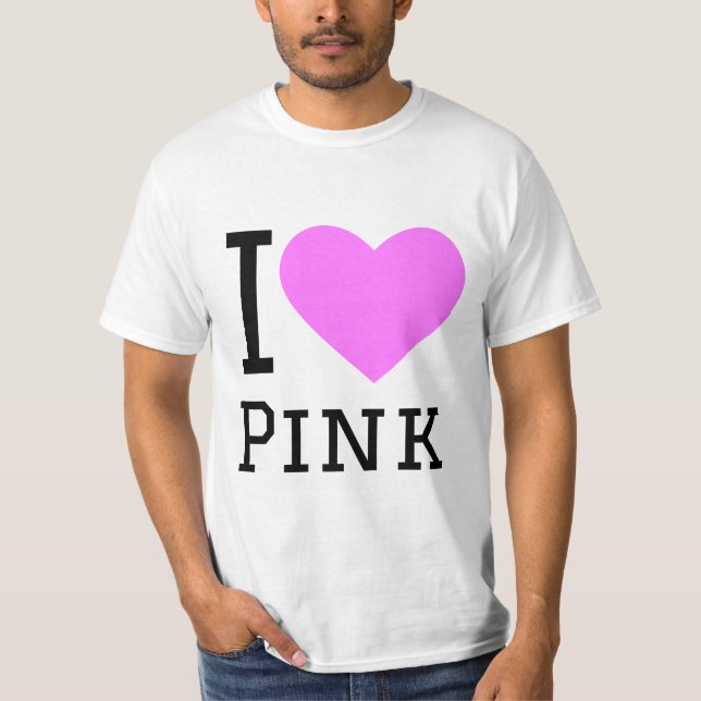 Camiseta Eu adoro rosa (Frente)