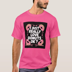 Camiseta Eu Adoro Rosquinhas Comidas Engraçadas Rosquinha R