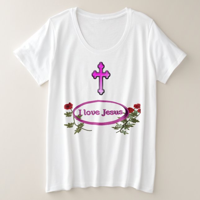 Camiseta Eu adoro roupas de Jesus (Frente do Design)