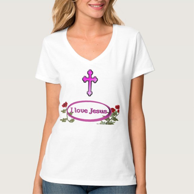 Camiseta Eu adoro roupas de Jesus (Frente)