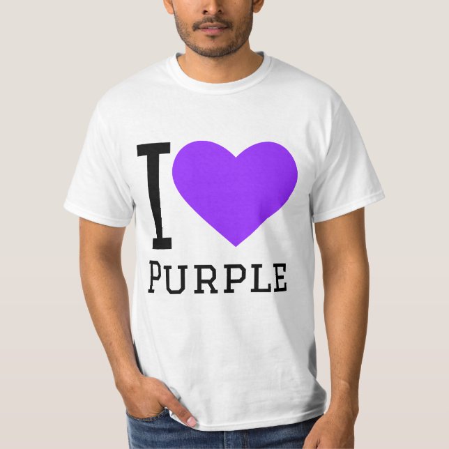 Camiseta Eu adoro roxo (Frente)