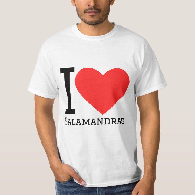 Camiseta Eu adoro salamandras (Frente)