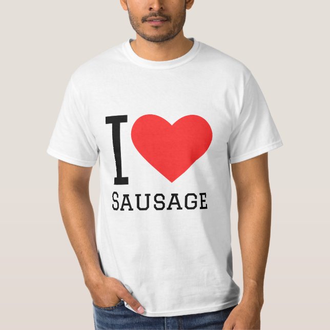 Camiseta Eu adoro salsicha (Frente)