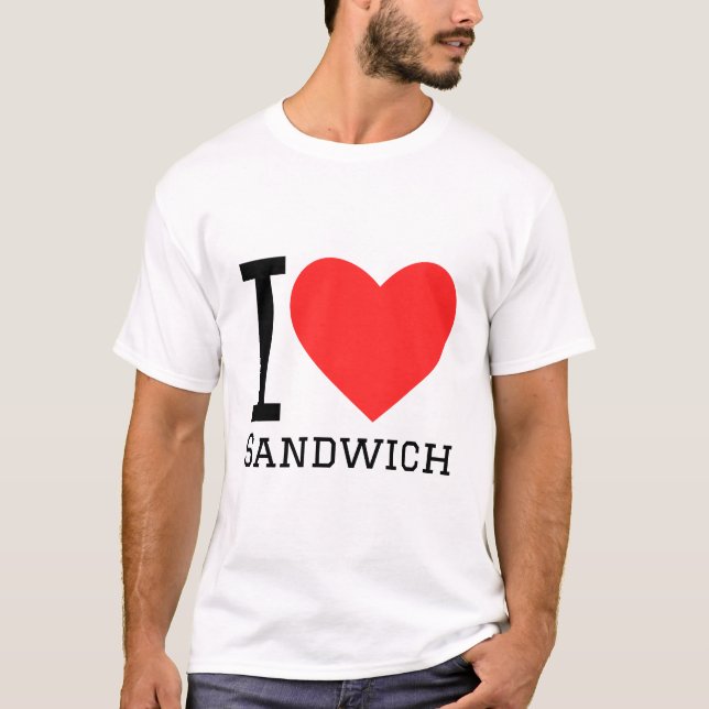 Camiseta Eu adoro sanduíche (Frente)
