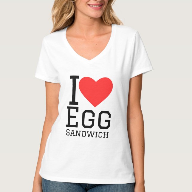 Camiseta Eu adoro sanduíche de ovo (Frente)
