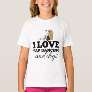 Camiseta Eu adoro sapateado e cães
