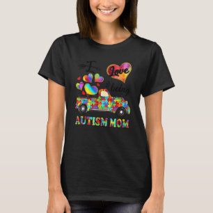 Camiseta Eu Adoro Ser Autismo Mãe Quebra-cabeça Pedções De