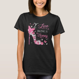 Camiseta Eu adoro ser borboletas de salto alto excêntricas