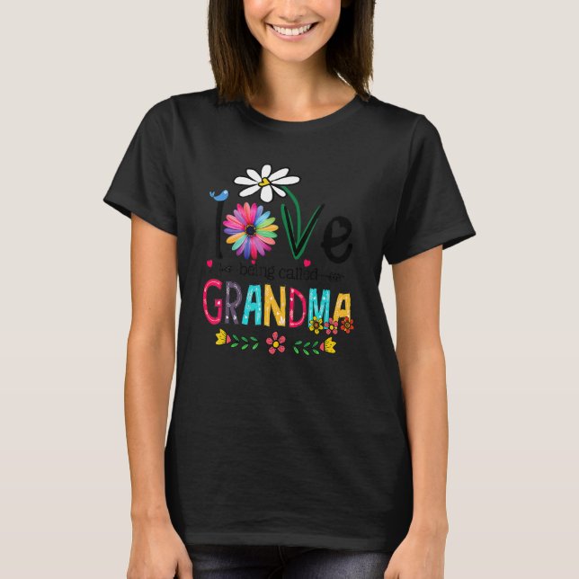 Camiseta Eu adoro ser chamada de Mimi Sunflower Mãe's Da Mã (Frente)