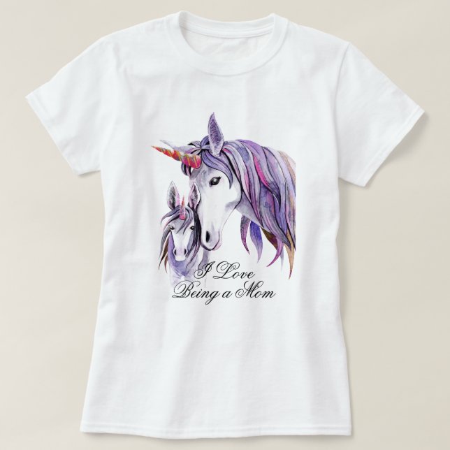 Camiseta Eu adoro ser mãe, mães, mães, mães e bebês (Frente do Design)