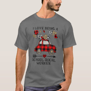 Camiseta Eu Adoro Ser Namorados De Trabalhador Social Da Es