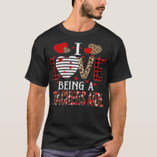 Camiseta Eu Adoro Ser Professora Ao Lado De Corações Xadrez
