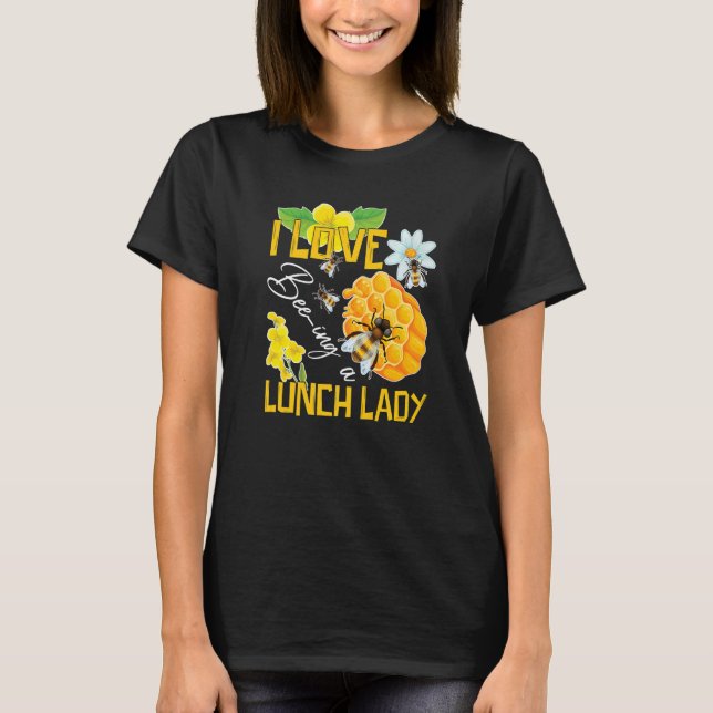 Camiseta Eu Adoro Ser Um Almoço Da Escola De Cafeteria Lady (Frente)