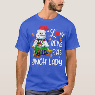 Camiseta Eu Adoro Ser Um Almoço Senhora Chef De Natal Snowm