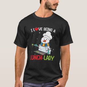 Camiseta Eu Adoro Ser Um Almoço Senhora Engraçada Snowman