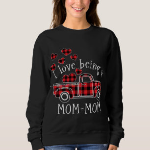 Camiseta Eu adoro ser um Caminhão Vermelho MOM-MOM com vale