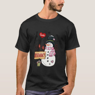 Camiseta Eu adoro Ser Um Grammy Snowman Natal Engraçado Xma