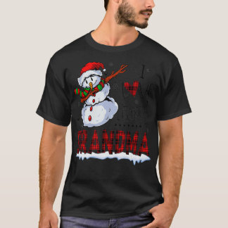Camiseta Eu Adoro Ser Um Natal Da Família Vovó Snowman