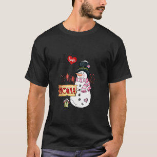 Camiseta Eu Adoro Ser Um Natal De Nonna Snowman Engraçado