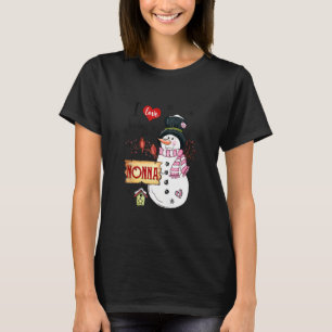 Camiseta Eu Adoro Ser Um Natal De Nonna Snowman Engraçado X