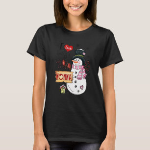 Camiseta Eu Adoro Ser Um Natal De Nonna Snowman Engraçado X