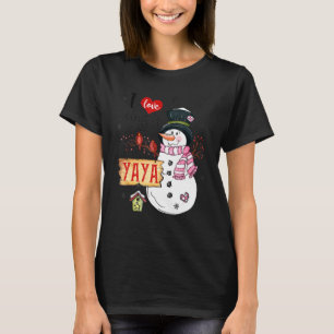 Camiseta Eu Adoro Ser Um Natal Yaya Snowman