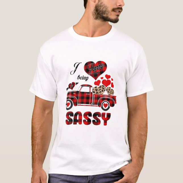 Camiseta Eu Adoro Ser Um Pregado Vermelho Sassy De Coração  (Frente)
