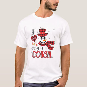 Camiseta Eu Adoro Ser Um Primo Snowman, Um Natal Engraçado.
