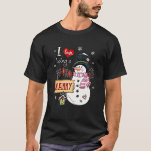 Camiseta Eu Adoro Ser Uma Avó Snowman Natal Engraçado Xmas