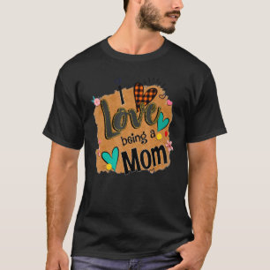 Camiseta Eu Adoro Ser Uma Dia de as mães Feliz Da Mãe Leopa