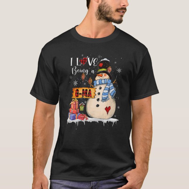 Camiseta Eu Adoro Ser Uma Família De Papais noeis Xmas mães (Frente)