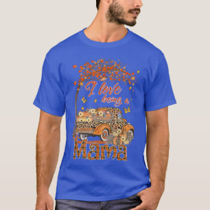 Camiseta Eu Adoro Ser Uma Mamã Pumpkin Truck Fall Tree Obri