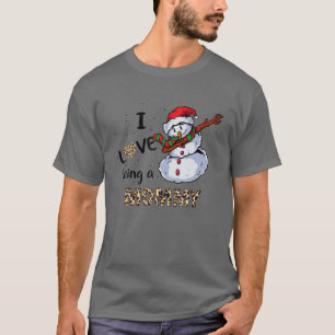 Camiseta Eu Adoro Ser Uma Mamãe De Natal A Dabbing Snowman