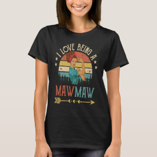 Camiseta Eu Adoro Ser Uma Mulher Mawmaw Rosie Vintage Avó