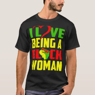 Camiseta Eu Adoro Ser Uma Mulher Negra Afro-Afro Woma