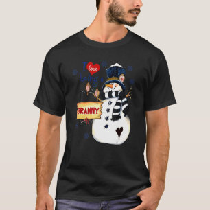 Camiseta Eu Adoro Ser Uma Neve Avó Homem De Natal Engraçado