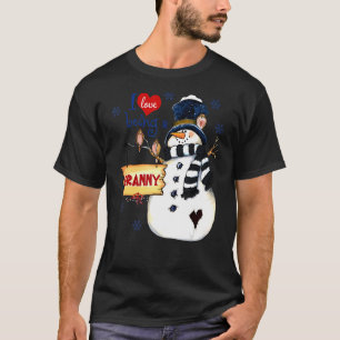 Camiseta Eu Adoro Ser Uma Neve Avó Homem De Natal Engraçado