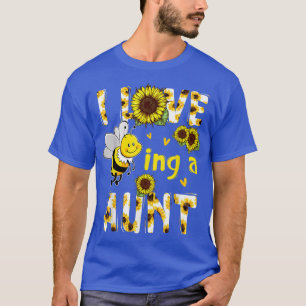 Camiseta Eu Adoro Ser Uma Tia Sunflower Bee, Dia de as mães