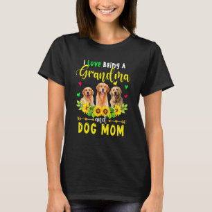 Camiseta Eu Adoro Ser Vovó E Cachorro Mãe Ouro Retriever