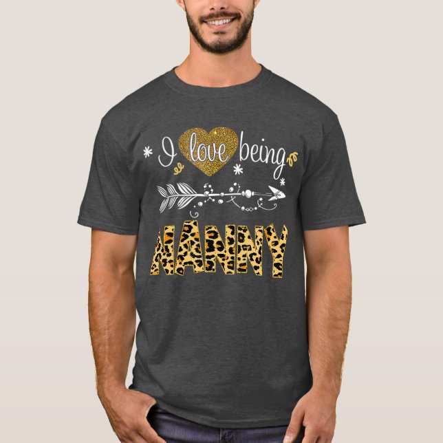 Camiseta Eu Adoro Ser Xadrez De Babá Leopardo (Frente)